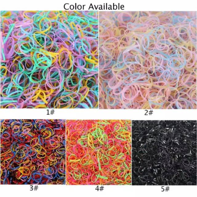 Ikat Karet Rambut Elastis Warna Hitam Polos Gaya Korea - Aksesoris Rambut