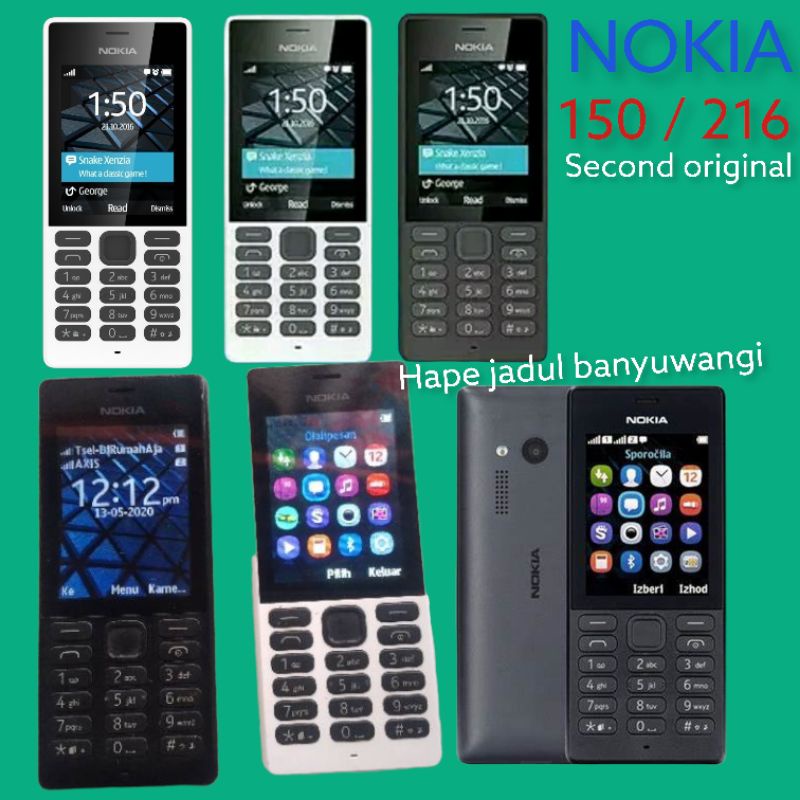 Nokia 150 216 second original , kondisi normal siap pakai