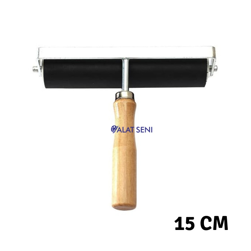 

Rubber Roller 15cm (Wood Handle) / Roller Brush