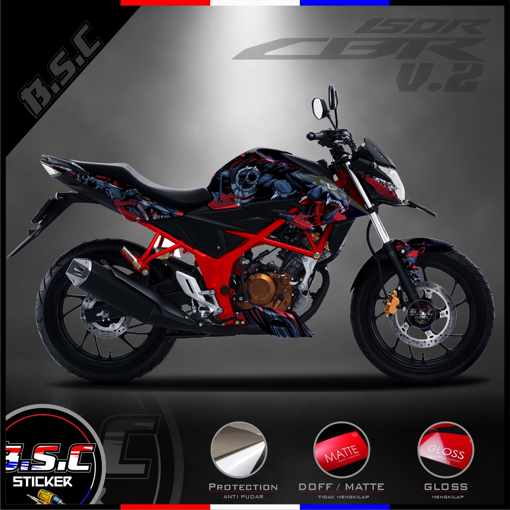 Decal FULL BODY Sticker CB 150R / CB150R / NEW CB 150R V.2 Motif Black Panther