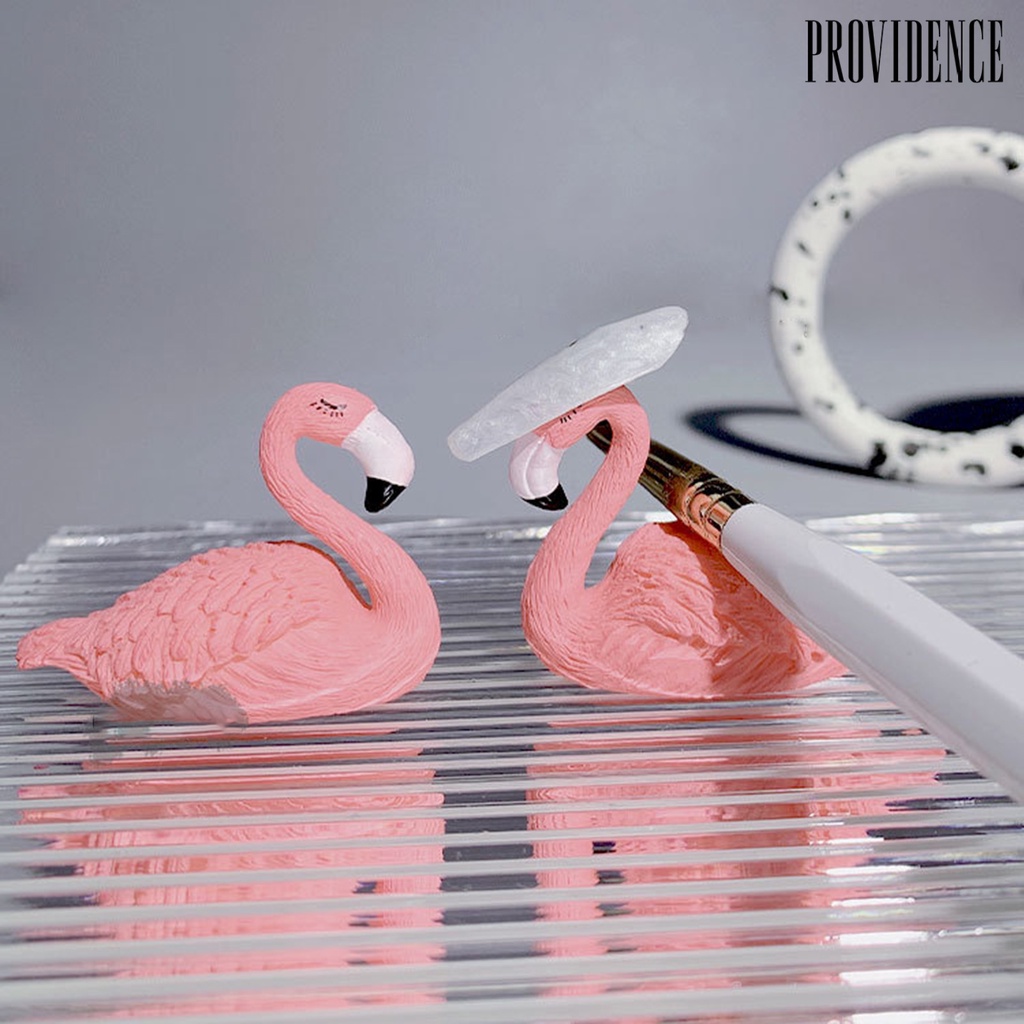 Providence Holder Kuku Palsu Motif Flamingo Untuk Latihan Nail Art / Manicure