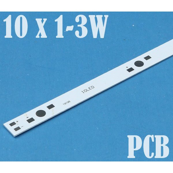 LONG PCB 60CM X 10MM ALUMINIUM PLATE 10 LED IN SERIES
