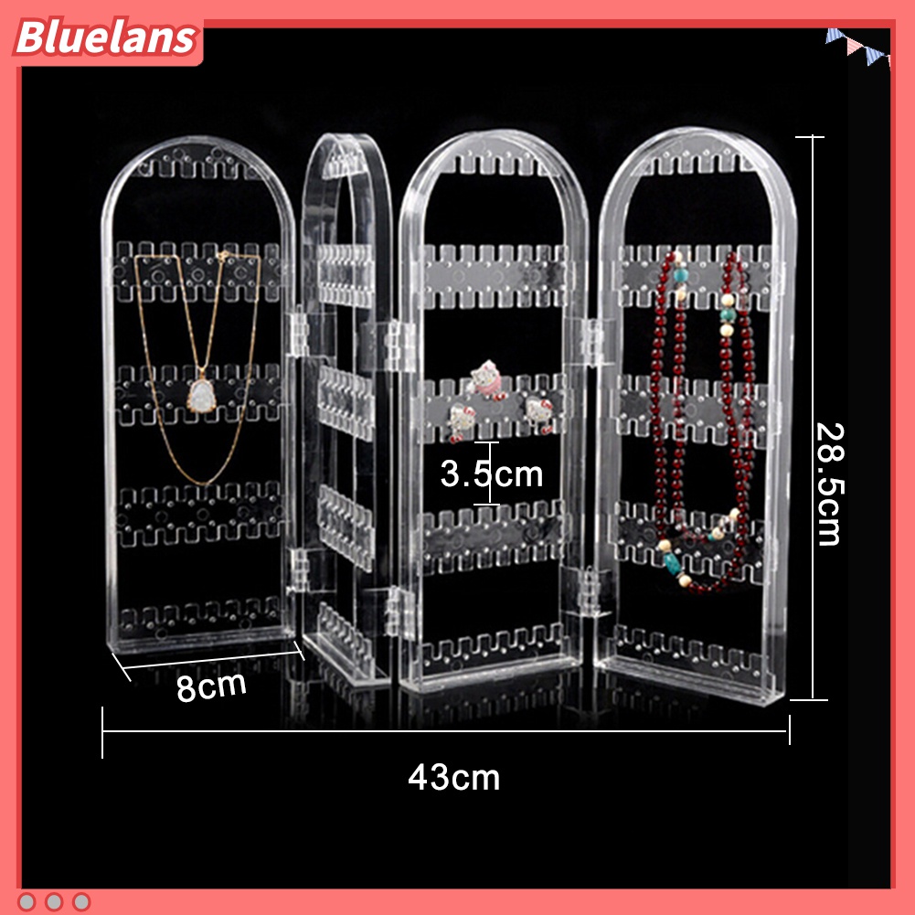 Rak Holder Display Perhiasan Anting Stud 240 Lubang Model Lipat Transparan