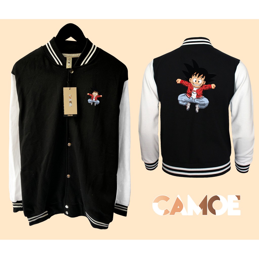 jaket varsity baseball premium goku baby mini dragon ball