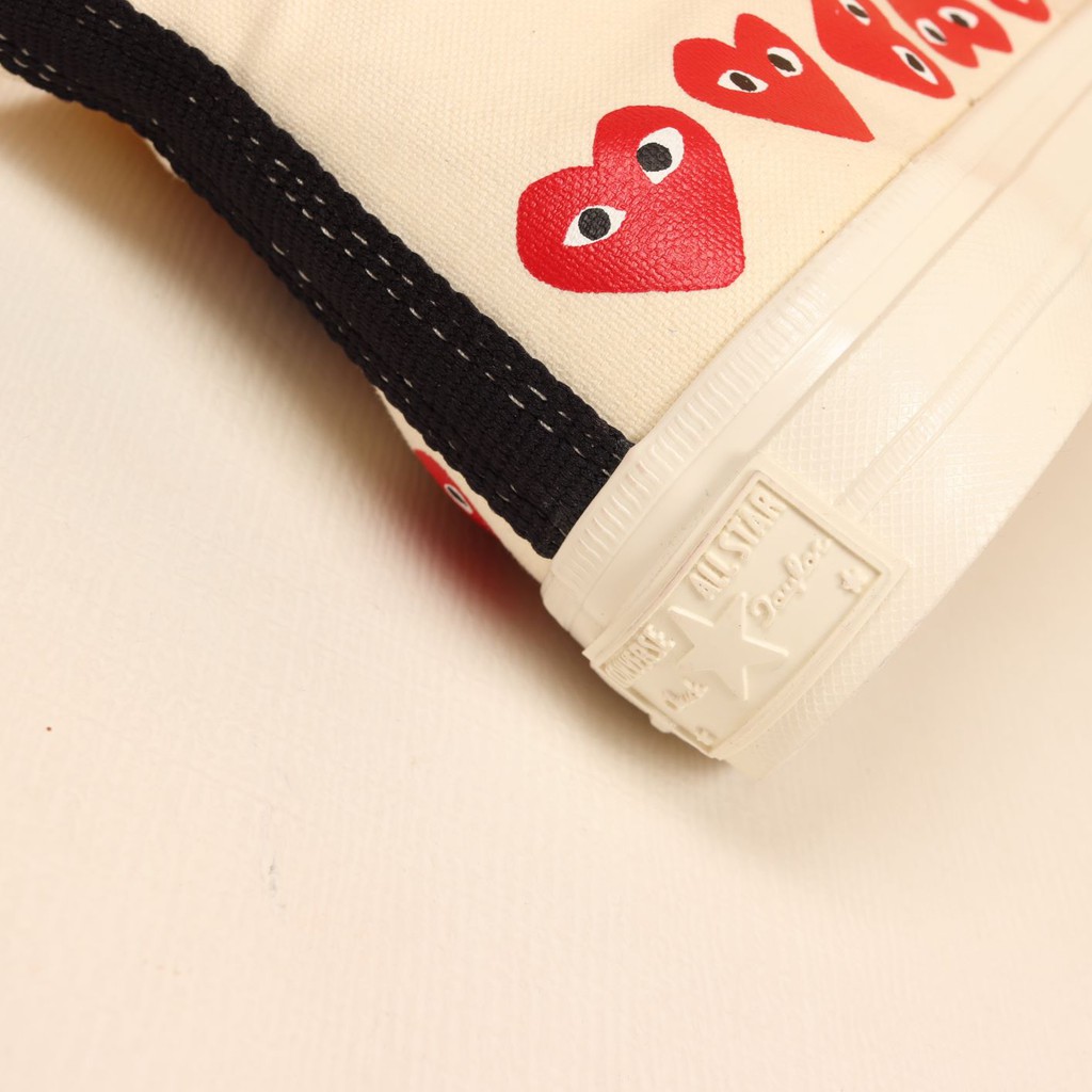 Converse x CDG Hi Multi Heart White