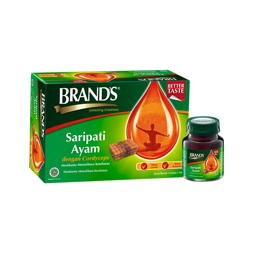 Jual BRAND'S Saripati Ayam Cordyceps 70g ( 6 Botol ) BRANDS Sari Pati