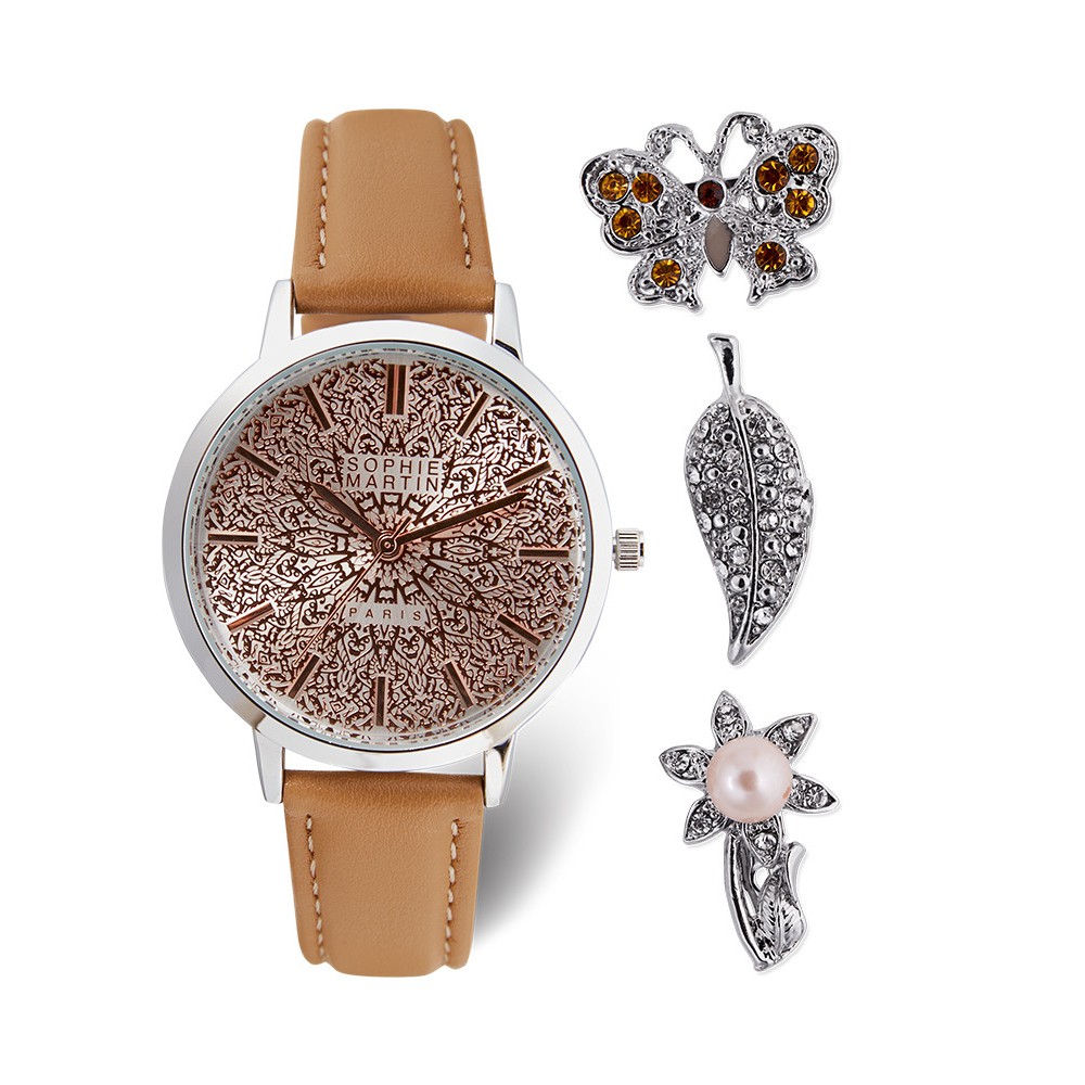 JAM TANGAN WANITA SOPHIE MARTIN WINNIE WPU094B7 ANALOG STRAP KULIT