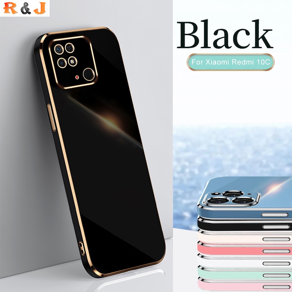 Soft Case Bahan Karet Electroplate Bentuk Persegi Untuk Redmi 10C Redmi Note 11 11s Redmi 10 Note10S 9 9A 9T Note10 Note9 Note9S Note8 Note7 6D