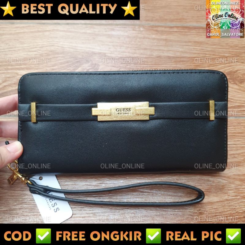 dompet bea gs panjang long wallet zipper zippy embossed wristlet with handle handphone phone wallet