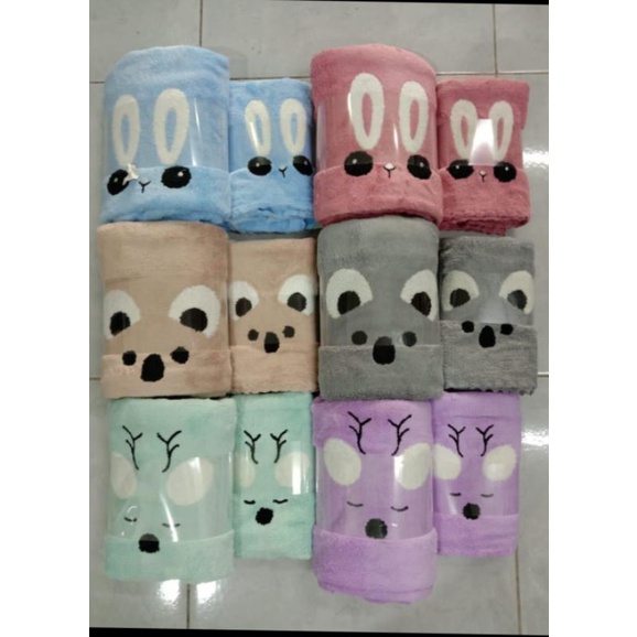 Handuk mandi towel set 2in1 70x140 (dewasa) dan 35x75 (kecil)