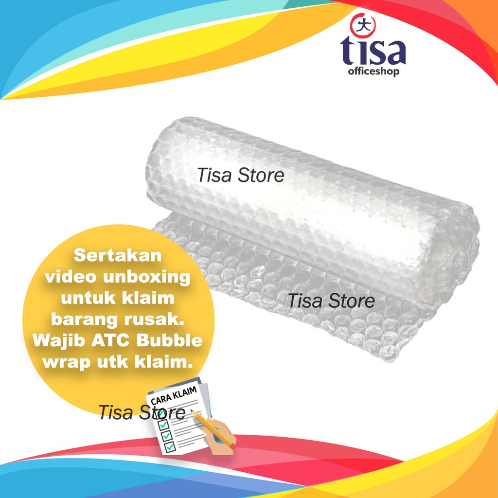 

BUBBLE WRAP WAJIB UNTUK GARANSI KLAIM KERUSAKAN