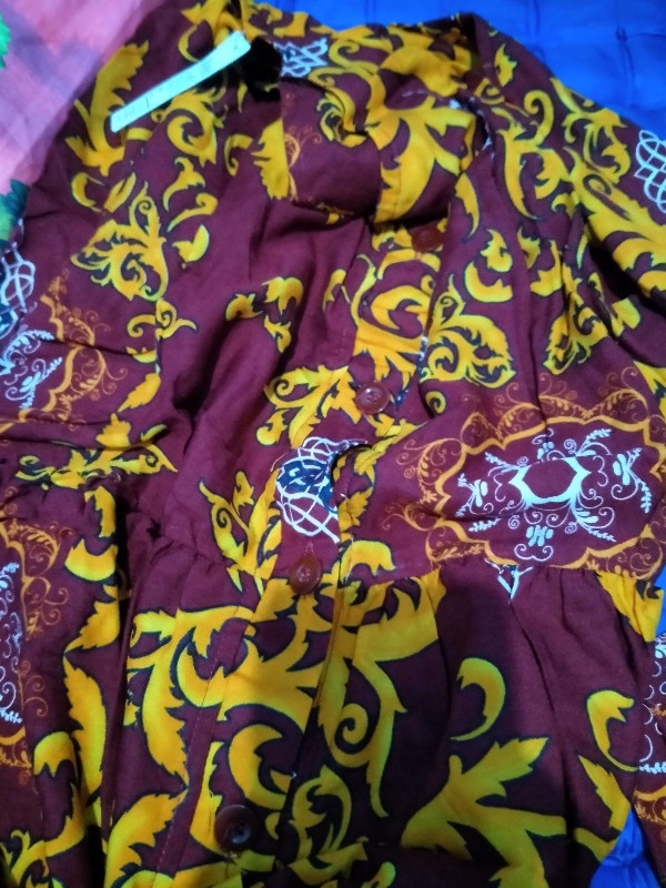 Tunik Renata Rayon Sultan Katun Susun Busui Bumil Kancing Jumbo Xxl Muslim Batik Motif Murah Grosir