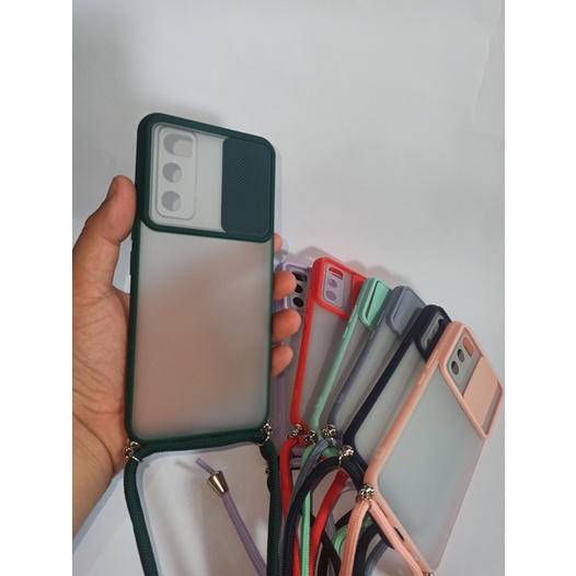 (PAKET) VIVO V20 SE/Y30/Y50/Y51 Case Dove Candy Tutup Lensa Kamera Dengan Tali Panjang + Temperred Glass Nero