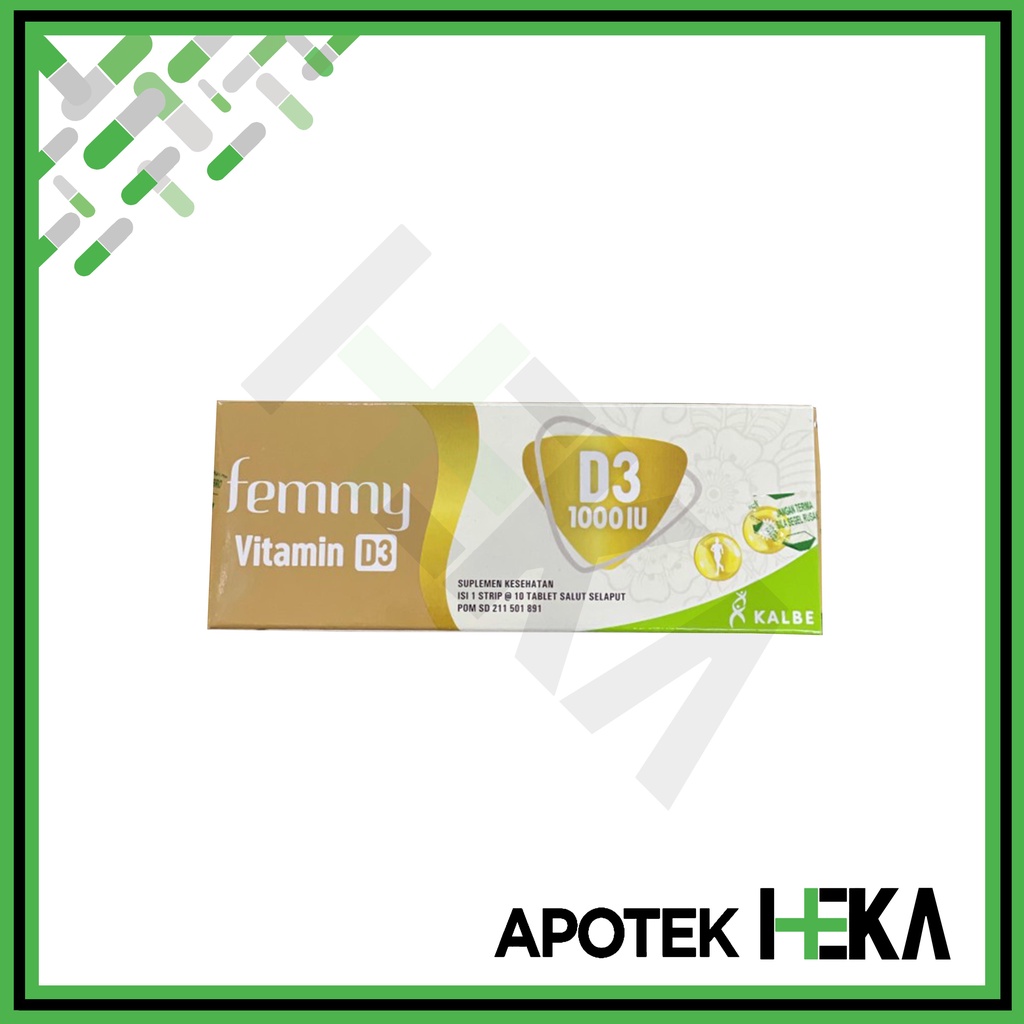 Femmy Vitamin D3 1000 IU isi 10 Tablet (SEMARANG)