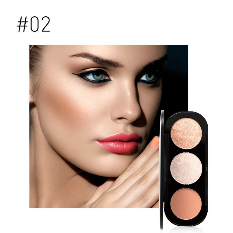 F86 FOCALLURE Trio Blush on dan Highlighter &amp; Contour palette