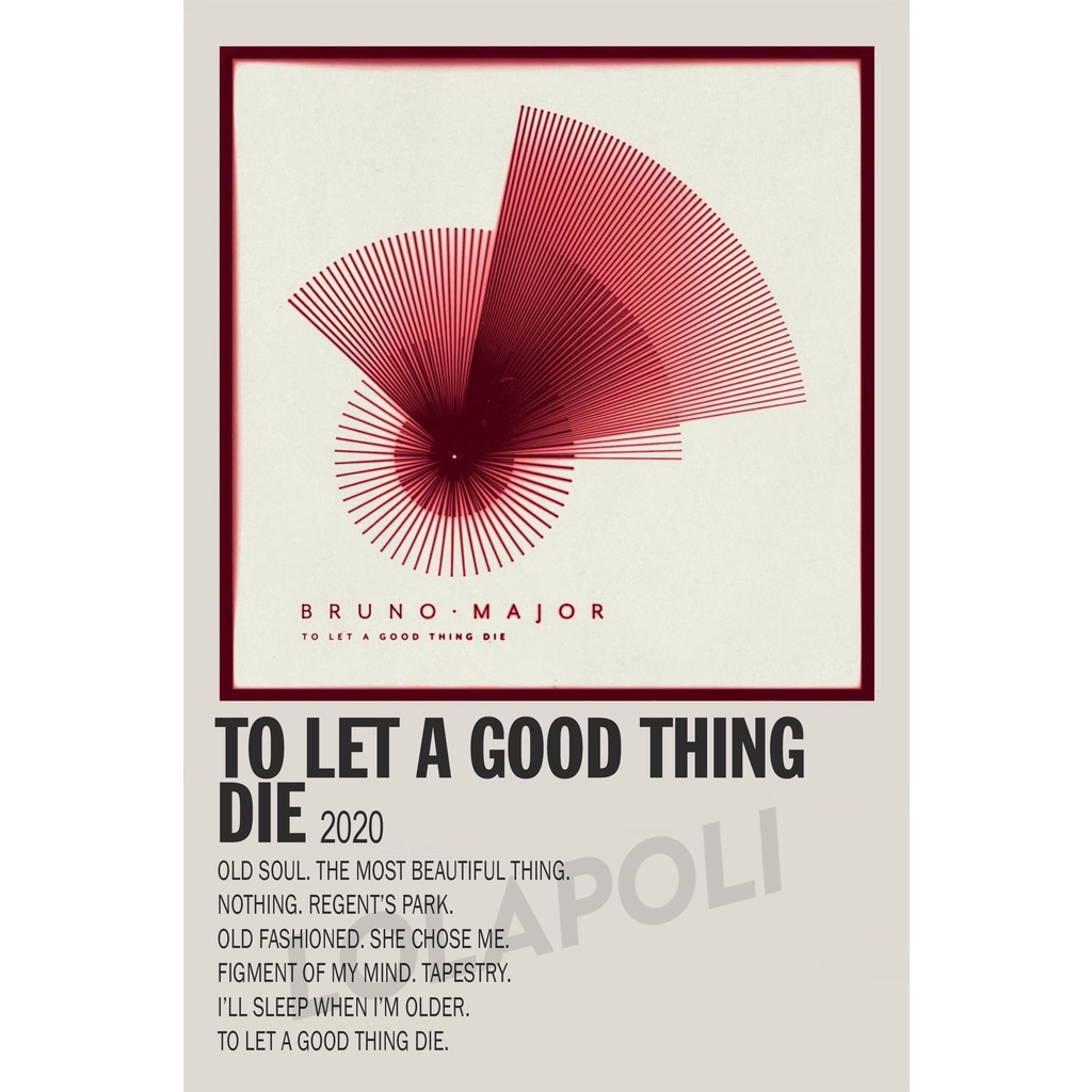 Poster Cover Album To Let A Good Thing Die - Bruno Major