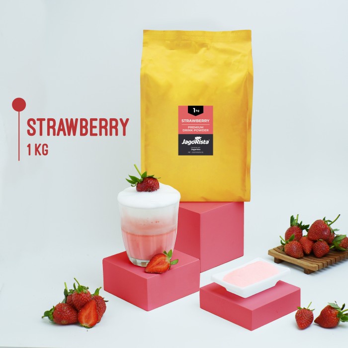 

1 Kg Jagorista - Strawberry - Premium Bubble Drink Powder