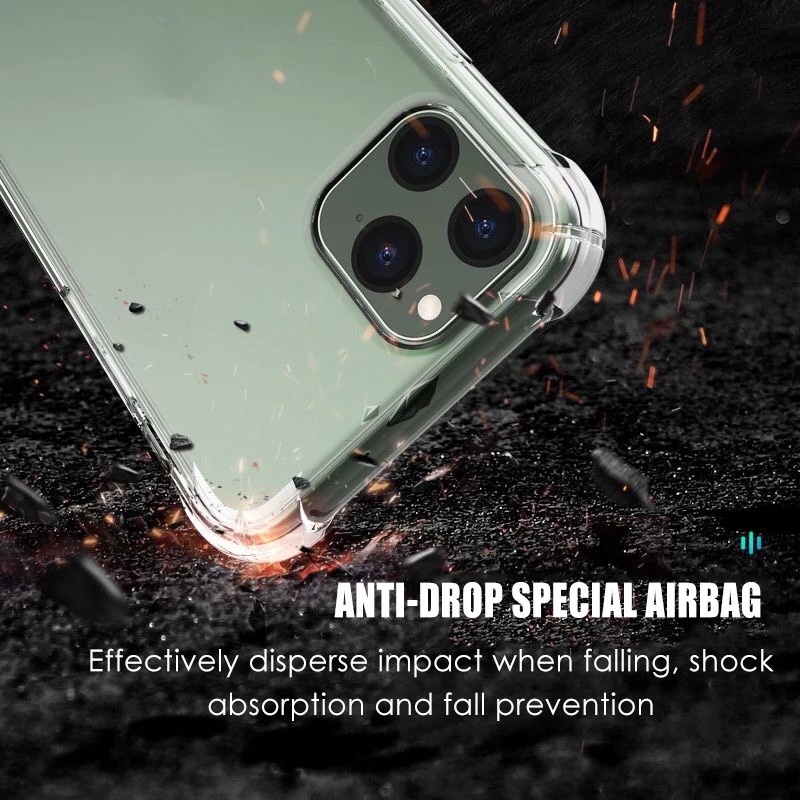 Soft Case Silikon Transparan Shockproof Cover Iphone 13 12 11 Pro Max XS Max X XR 8 7 6 6S Plus SE 2020 12 13 14 Mini