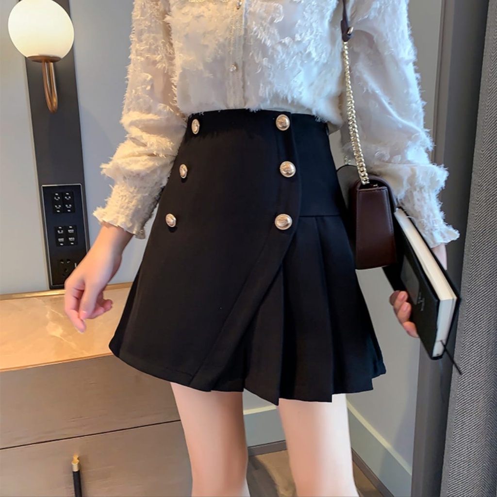 Rok Wanita Mini Skirt import 5500-XL black