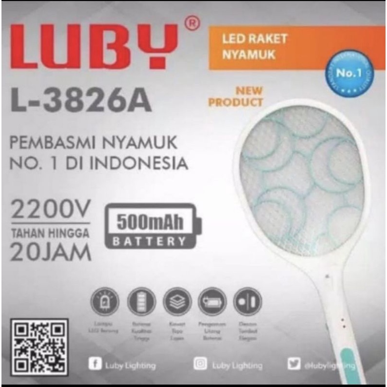 Raket nyamuk 3826a luby