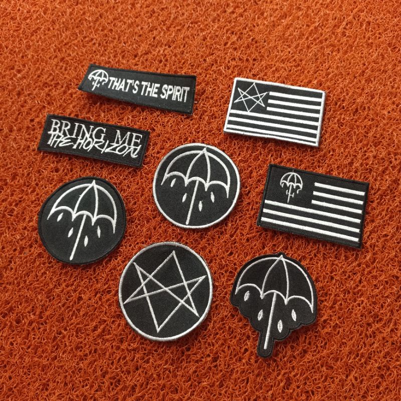 PATCH BORDIR SATU PAKET BMTH ISI 8pcs TERMURAH