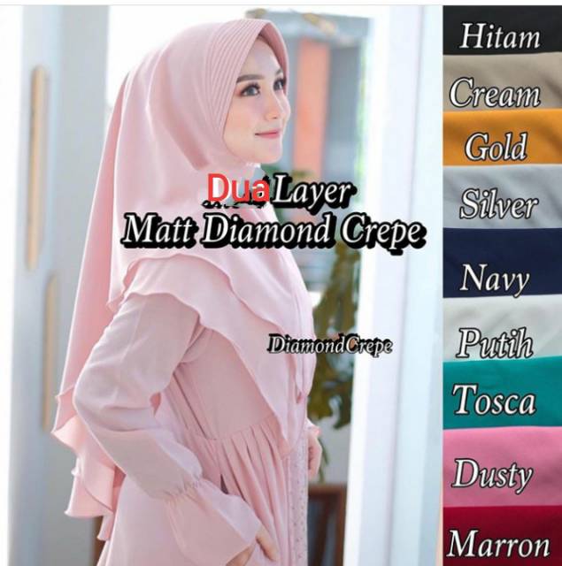 Jilbab\khimar dua layer diamond 75*90-1