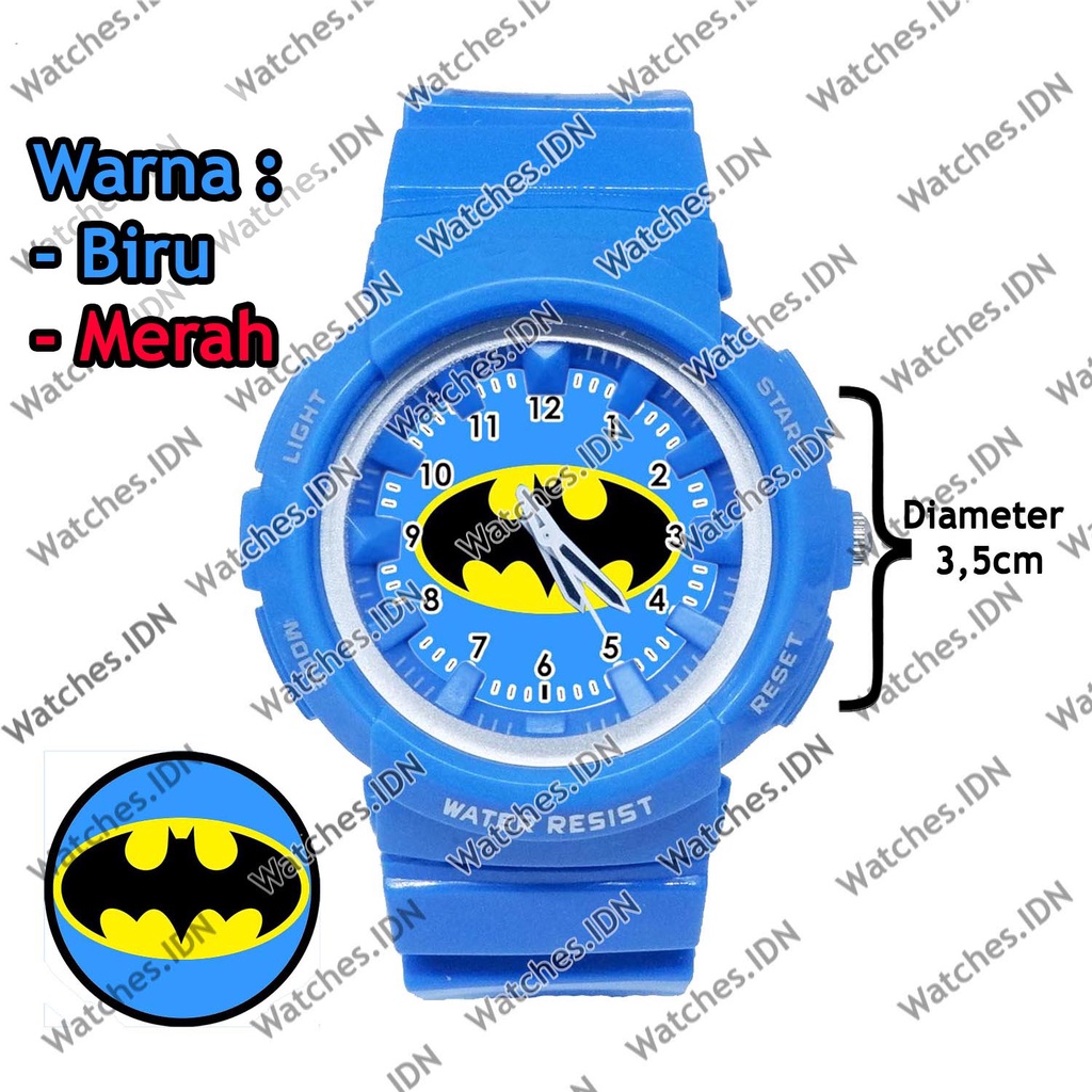 Jam Tangan Anak Laki Laki Karakter Batman  Lucu Model Terbaru Varian Warna