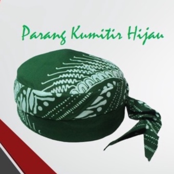PECI BATIK JOGOKARIYAN MOTIF PARANG KUMITIR HIJAU / Peci Batik Jogokaryan