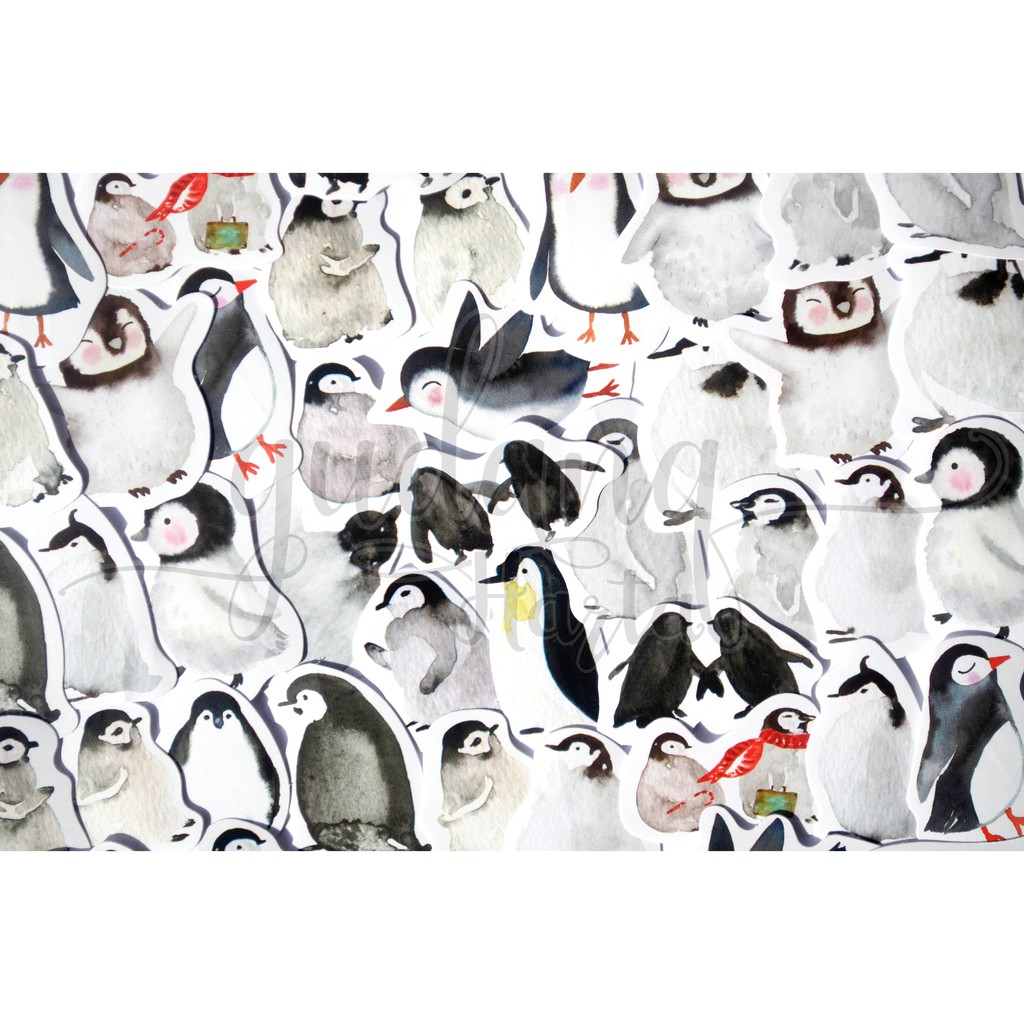 Stiker Cute Penguin Sticker Motif Hewan Lucu DIY Scrapbook GH 303727