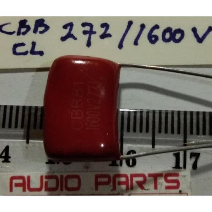 Kapasitor Polyester Cbb-81 272 (2N7) 1600V. P = 15 Mm Audiopa83 Ayo Beli