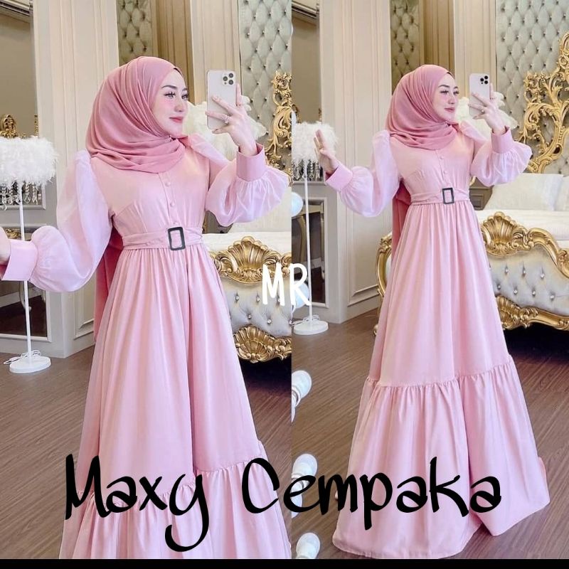 Gamis Syar'i Terbaru 2022 Remaja Dress Korea Korean Style Wanita Fashion Muslim Maxy Kondangan Weddi