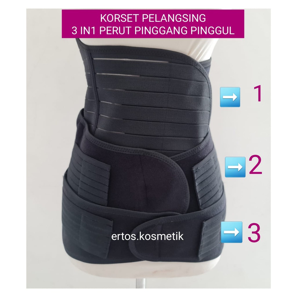 KORSET STAGEN 3 in 1 PENGECIL PERUT PELANGSING CORSET MATERNITY PASCA MELAHIRKAN