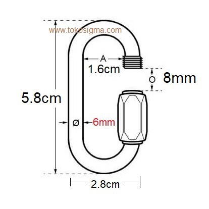 Carabiner Karabiner Maillon Rapide Safety Lock Quick Link Stainless