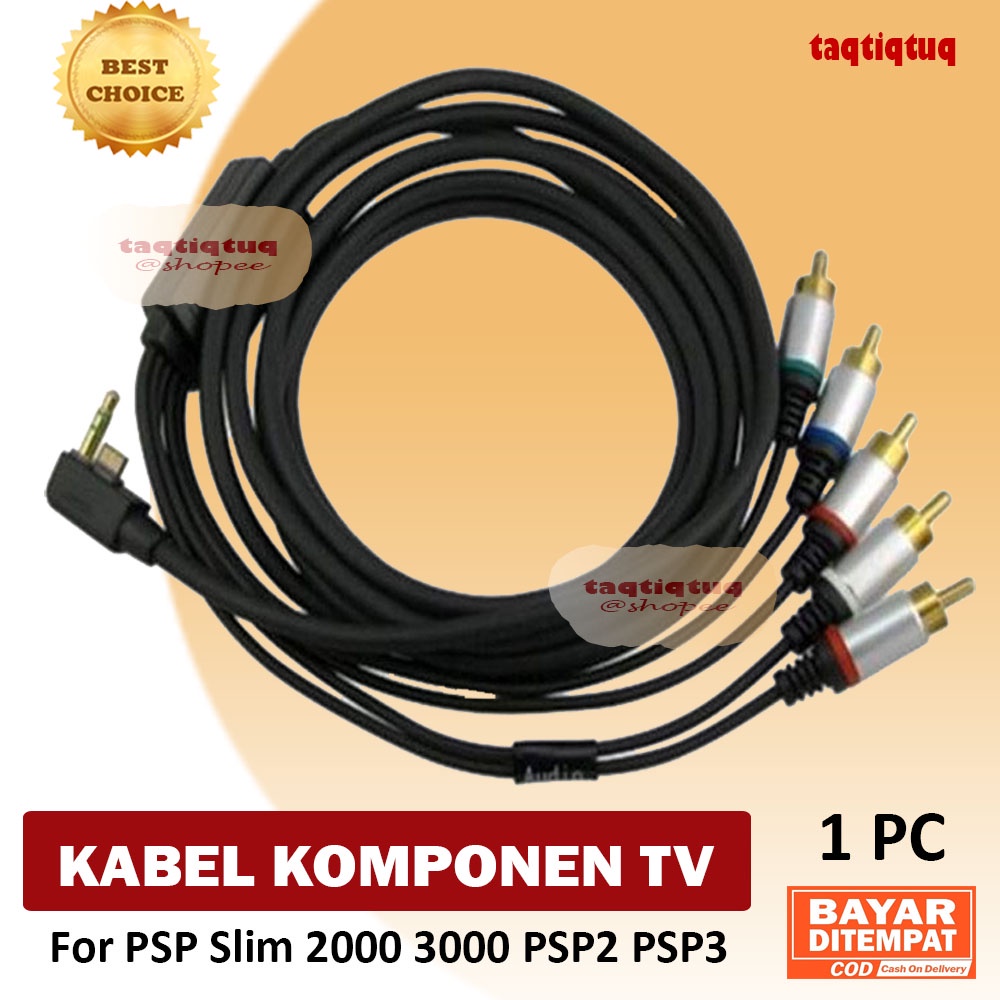 Kabel Komponent Tv Out Sony PSP Slim 2000 3000 Av Cable Component Tv Out PSP Slim