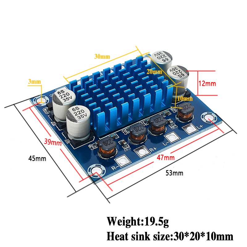 TPA3110 XH-A232 POWER AMPLIFIER CLASS D 30W+30W 2.0 DIGITAL STEREO MINIATUR Stereo Audio Power Amplifier