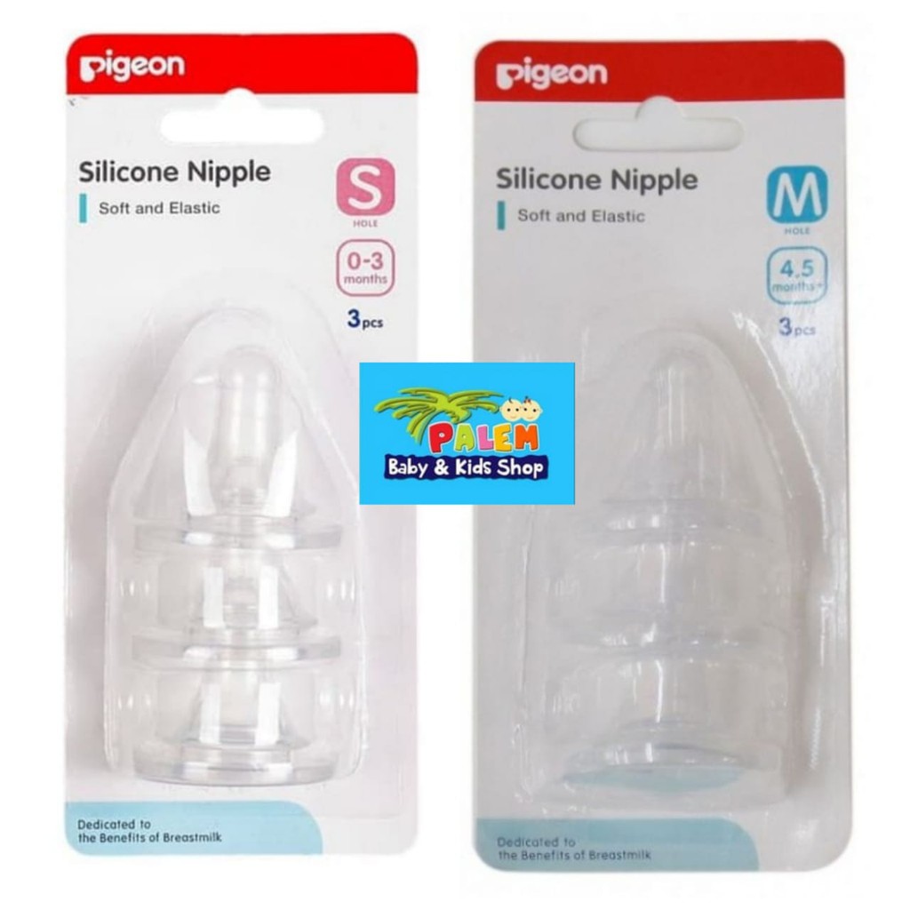 Silicone Nipple 3pcs Blister Pigeon / Dot Silicone Isi 3pcs Pigeon