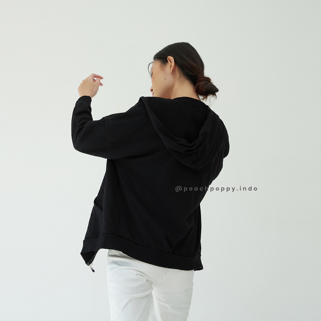 Peach Poppy Miel Jacket - Outerwear Wanita Jaket Pastel Zipper All Size