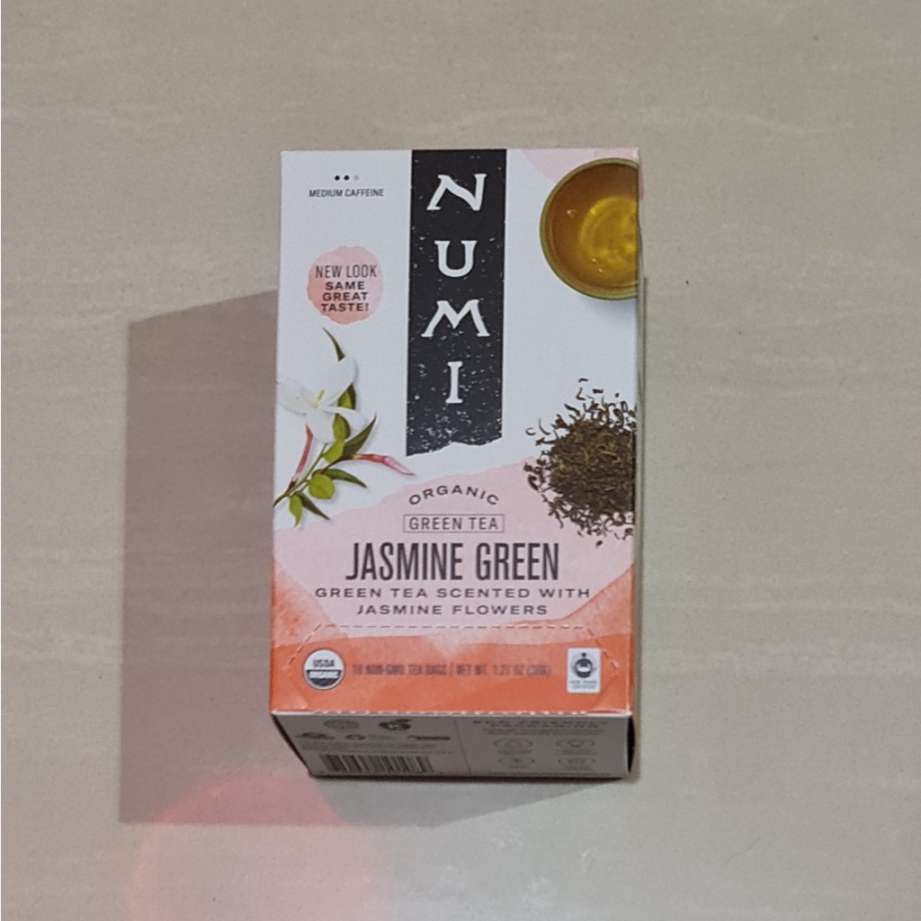 Numi Tea Organic Green Tea Jasmine Green 18 x 2 Gram