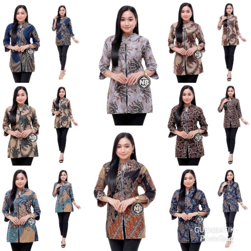 NEW FESHION BATIK BLOUSE ZIPPER