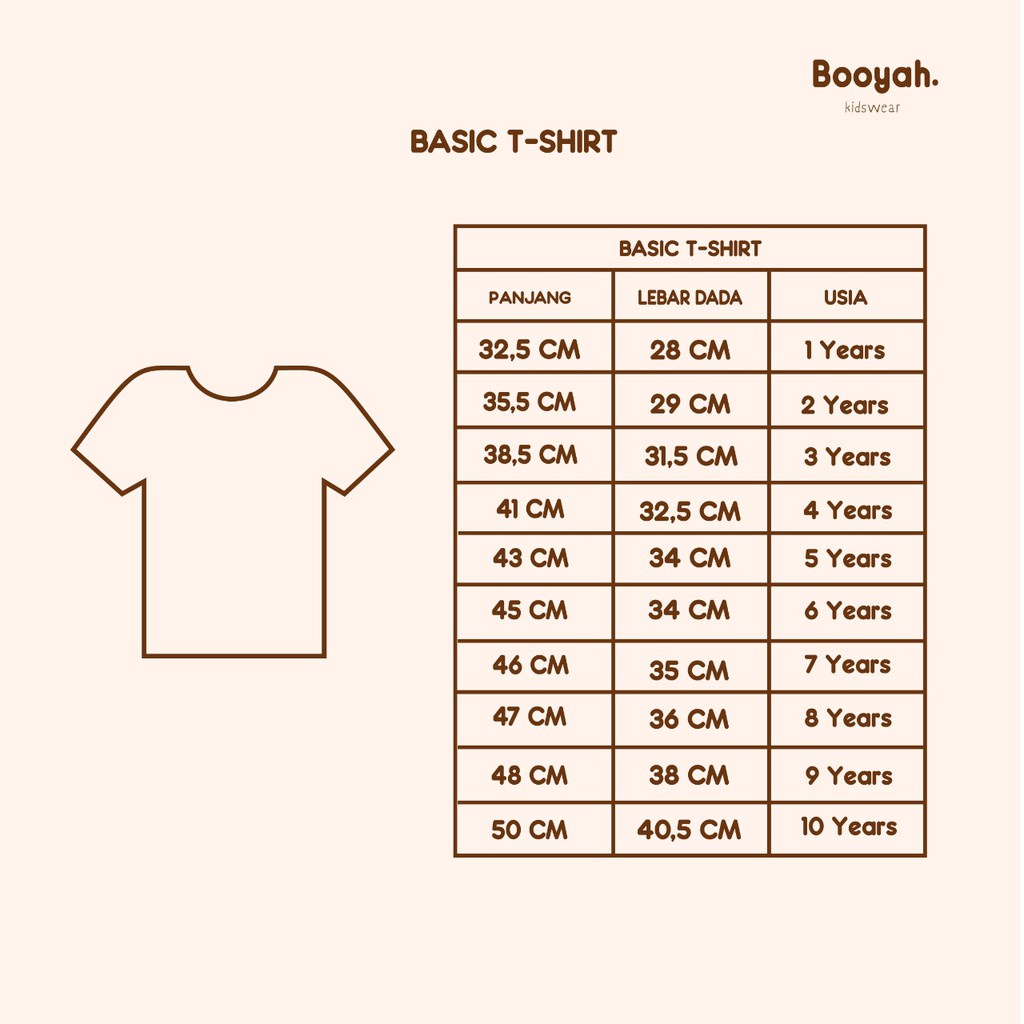 Basic Tees Booyah ( 1-6 Tahun) kaos pendek anak