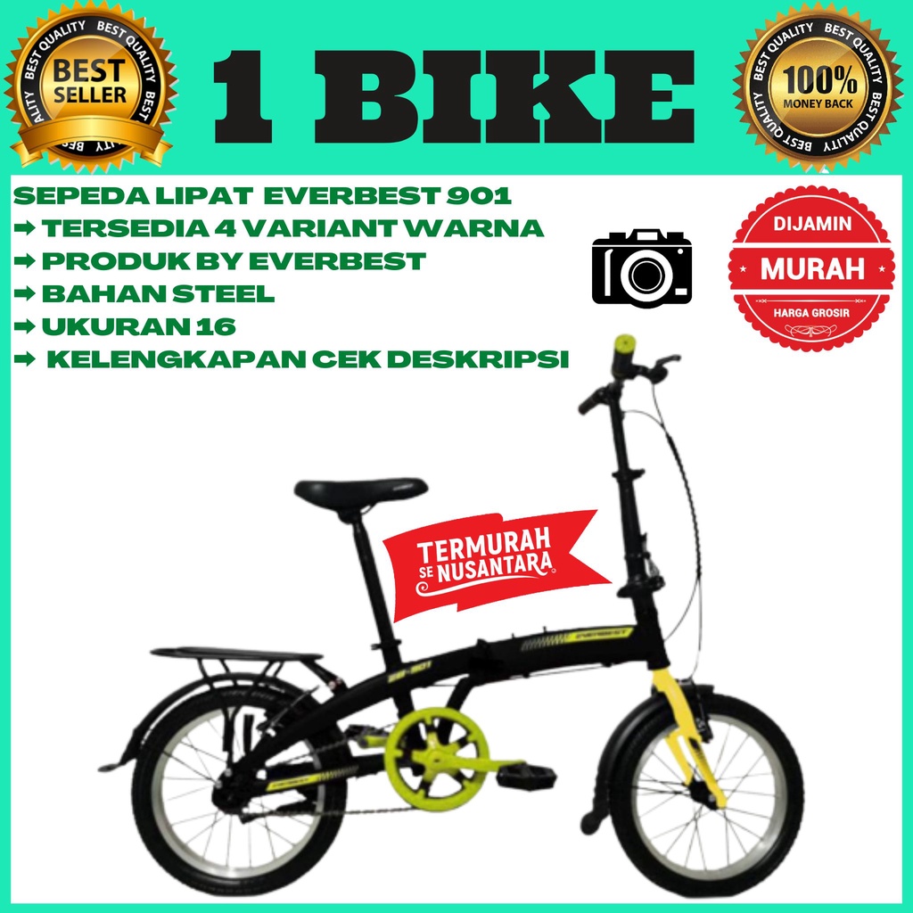 Sepeda Lipat EVERBEST EB-901 Uk 16 Inch Boncengan