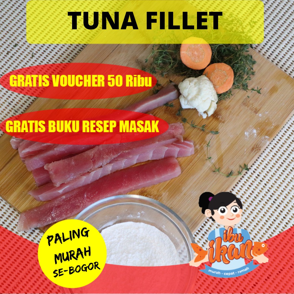 

IKAN TUNA DAGING MERAH FILLET +/- 250 GRAM PARCEL FRESH FROZEN BEKU UNTUK POKE SUSHI SASHIMI SALAD