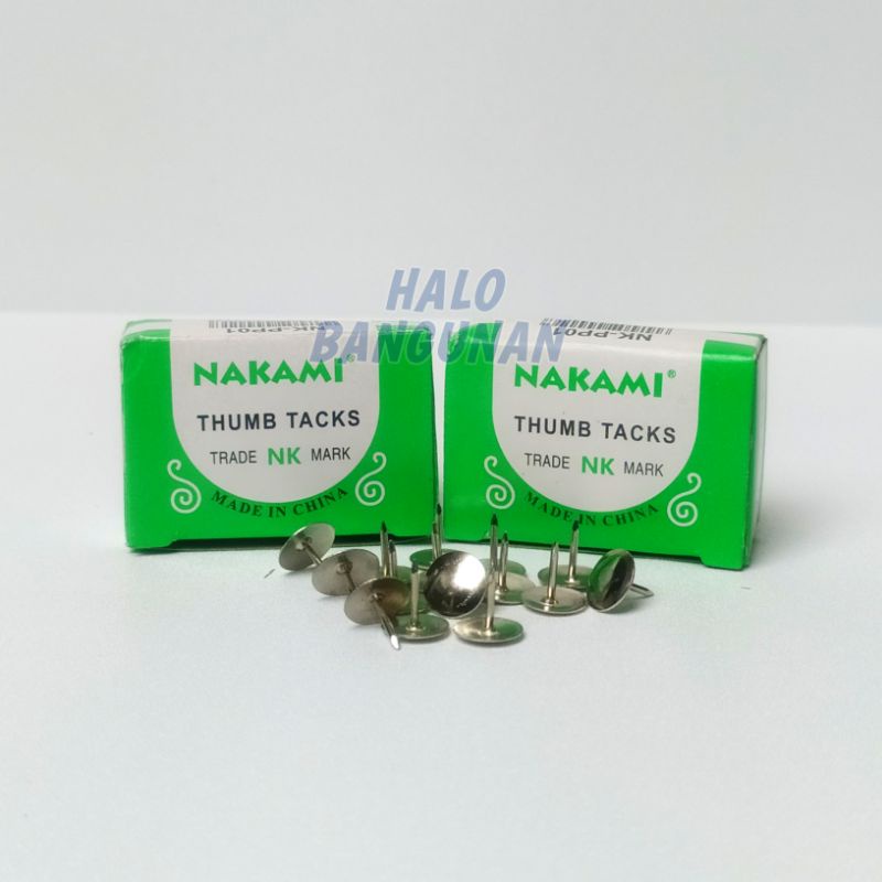 

Paku Payung Nakami 1 cm / Thumb Tacks (1 Box)