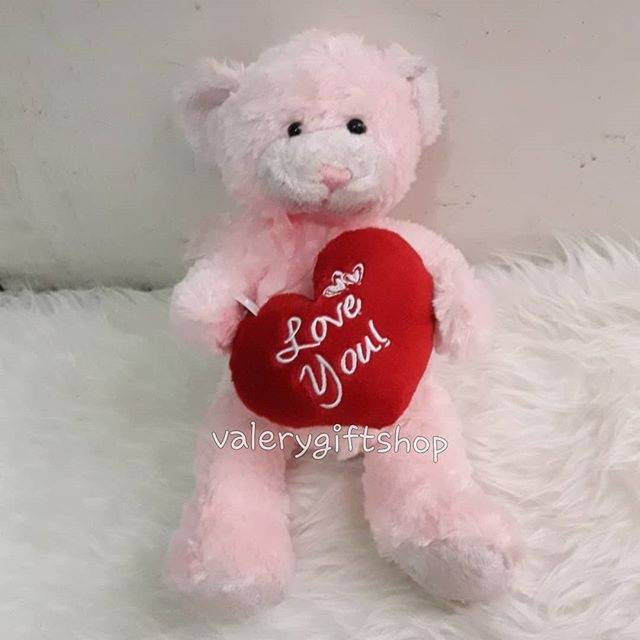 Boneka Teddy Bear Pink Love You Import