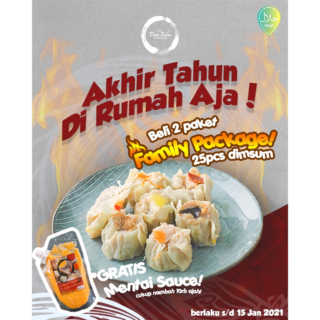 

2 PAKET MIX DIMSUM HEMAT (25 pcs) + MENTAI 150gr