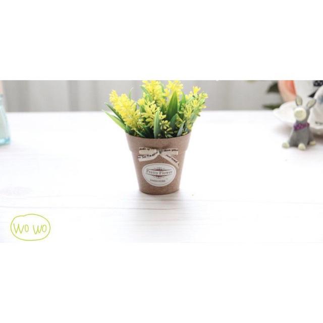 COD P2020 Bunga Plastik/Bunga plastik Mini/(free kotak)-Kuning