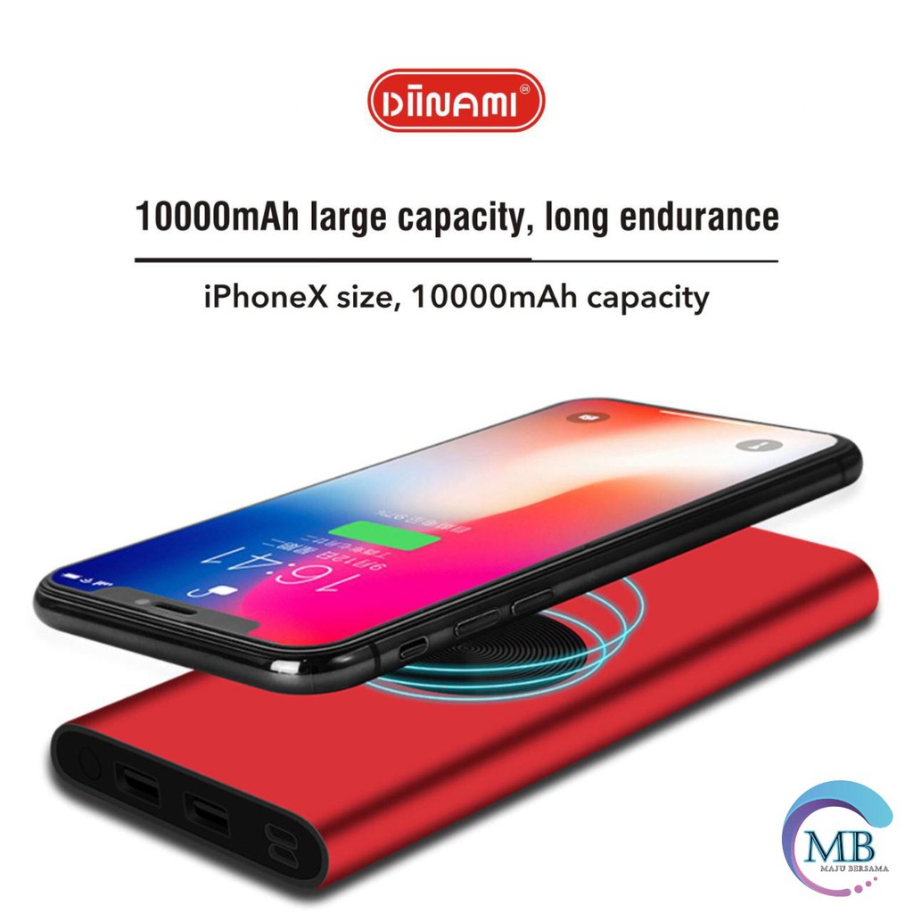 BM105 Powerbank diinami Y17W real 10000MAH + wireless charger power bank MB487