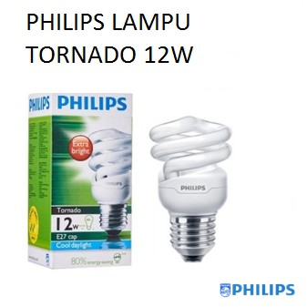 PHILIPS LAMPU TORNADO 12 WATT / 15 WATT
