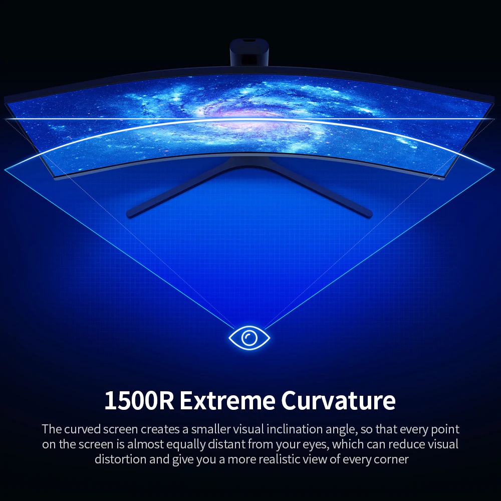 Xiaomi Ultra Wide Curved Gaming Monitor 1440P 144Hz AMD Free-Sync 34 Inch HITAM