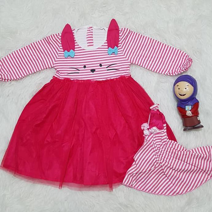 Sale Terlaris Baju Gamis Muslim Anak Bayi Perempuan Tutu Set Bergo Instant Cat Salur baru